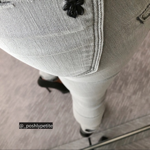 Black Orchid grey motto mid-waist skinny jeans - Picture 9 of 16